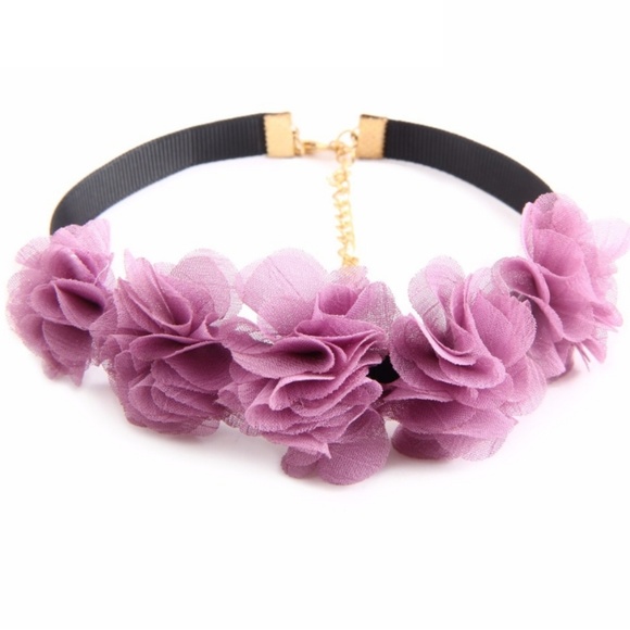 WickedWondersVIPBling.com Jewelry - Choker Necklace - Rose Petal Soft Mauve Purple